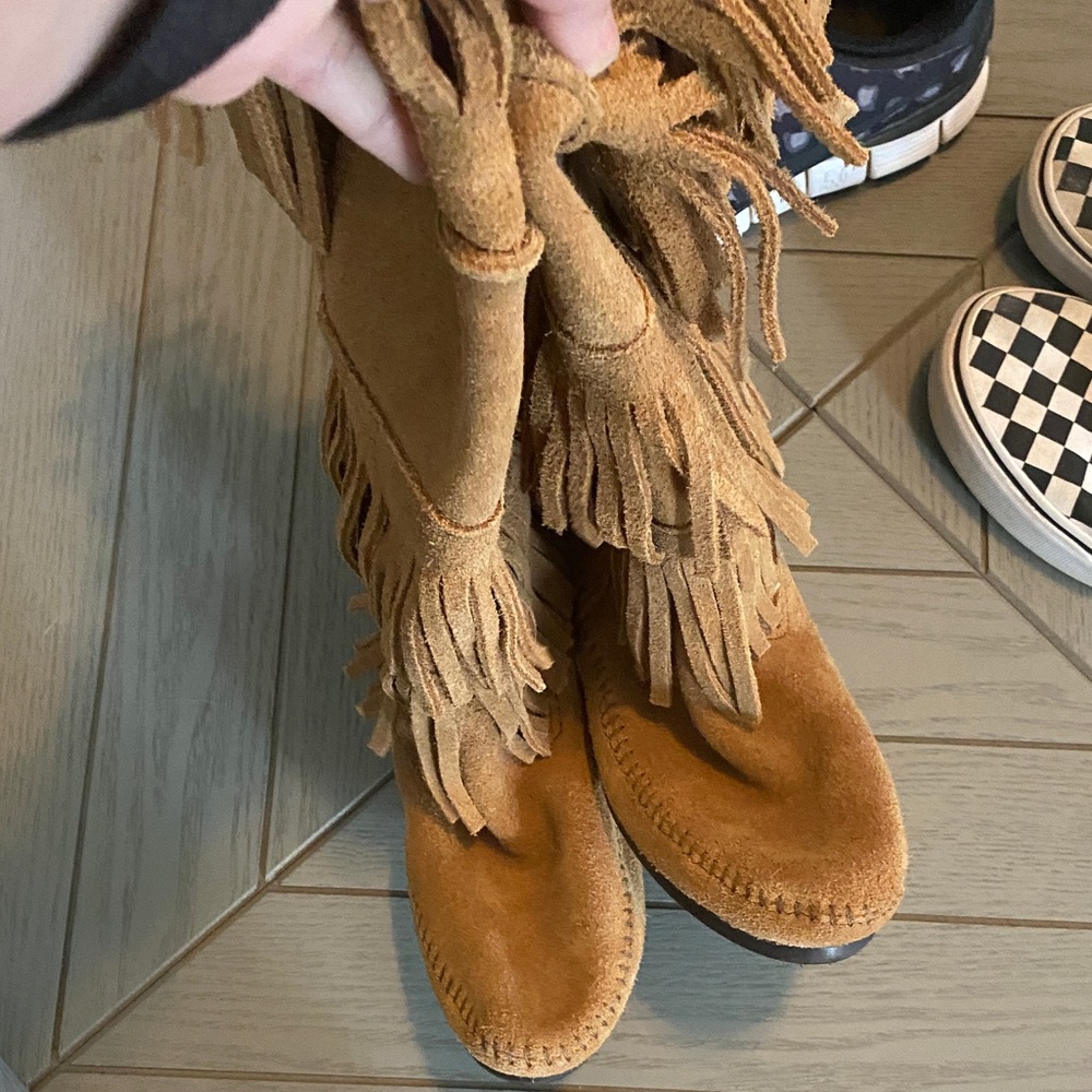 Minnetonka Fringe Tall Boots
